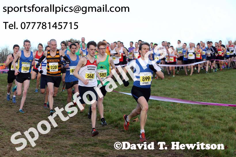 Senior mens 2017 Start Fitness North Eastern Harrier League, Aykley Heads, Durham. Photo:  David T. Hewitson/Sports for All Pics